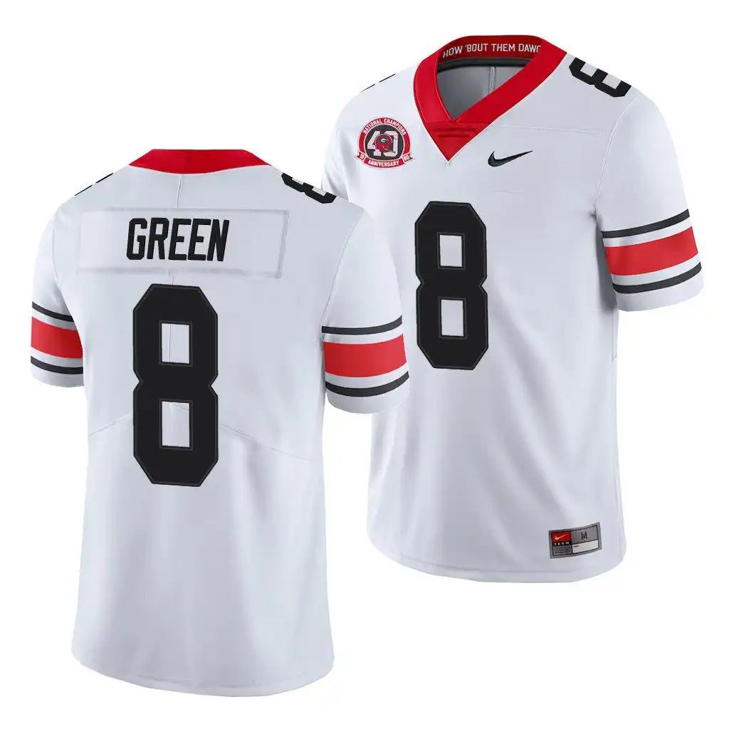 A.J. Green Georgia Bulldogs Men's #8 White Alternate College 40th Anniversary Football Jersey 2413RHYH8