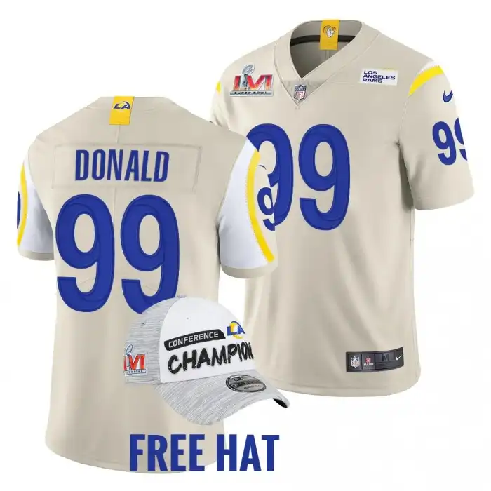 Aaron Donald Georgia Bulldogs Men's #99 Rams Alumni College Super Bowl LVI Bound Bone Football Jersey 2413FEYR5