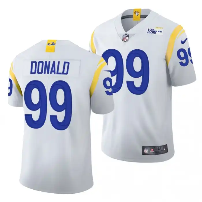 Aaron Donald Georgia Bulldogs Men's #99 Rams Limited Alumni College 2021 Vapor White Football Jersey 2413LWOC5