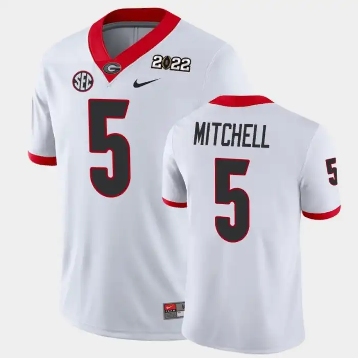 Adonai Mitchell Georgia Bulldogs Men's #5 2021 National Champions White College Game Football Jersey 2413AUUI4