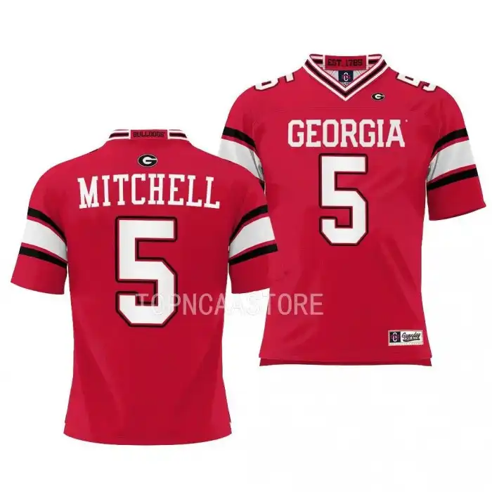 Adonai Mitchell Georgia Bulldogs Youth #5 Red College Pick-A-Player Football Jersey 2413JVRJ0