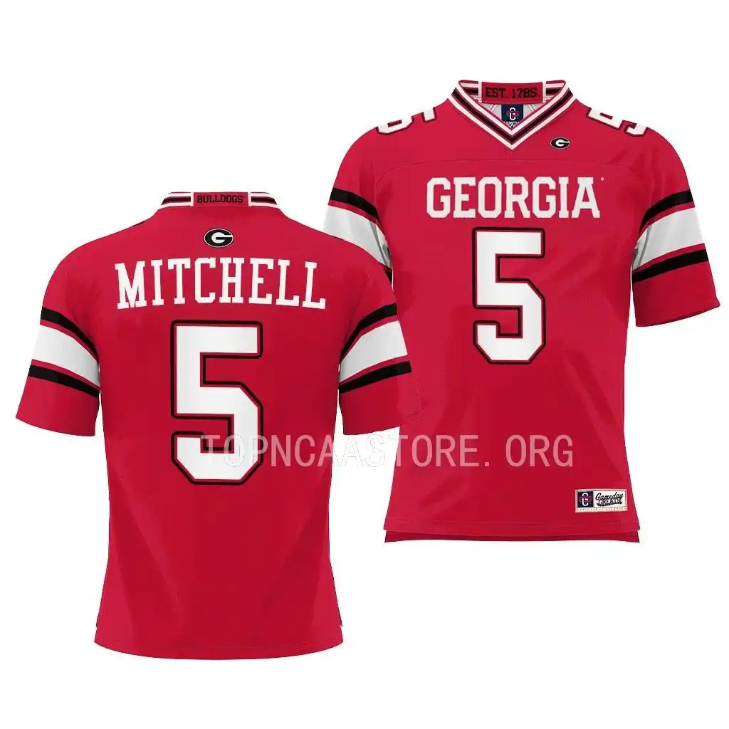 Adonai Mitchell Georgia Bulldogs Youth #5 Red College Pick-A-Player Football Jersey 2413ZUFN5