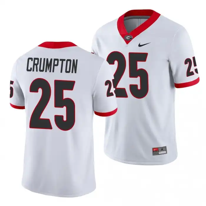 Ahkil Crumpton Georgia Bulldogs Men's #25 Game College White Football Jersey 2413ZCPF5