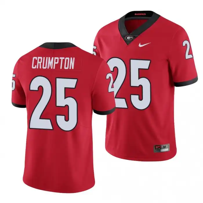 Ahkil Crumpton Georgia Bulldogs Men's #25 Limited College Red Football Jersey 2413QBLF7