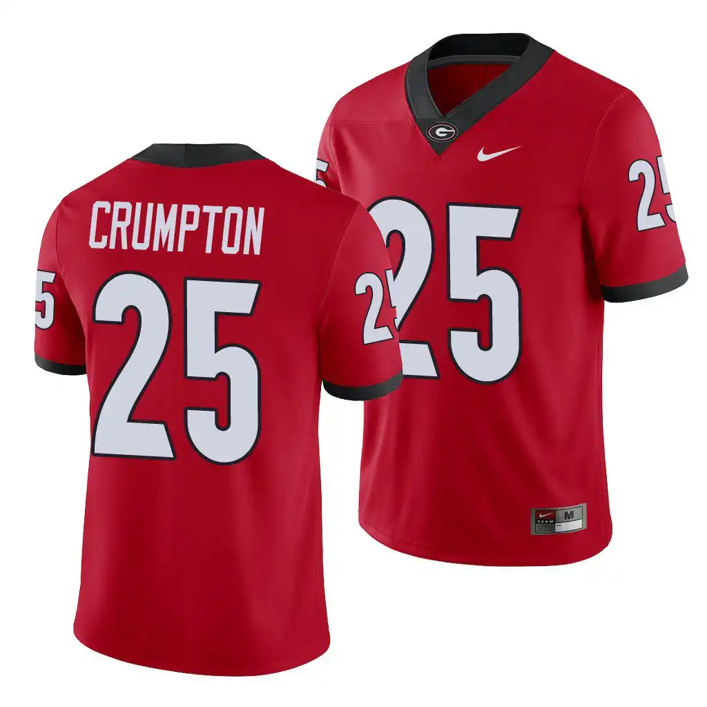 Ahkil Crumpton Georgia Bulldogs Men's #25 Red Player College Alumni Football Jersey 2413PQOA8