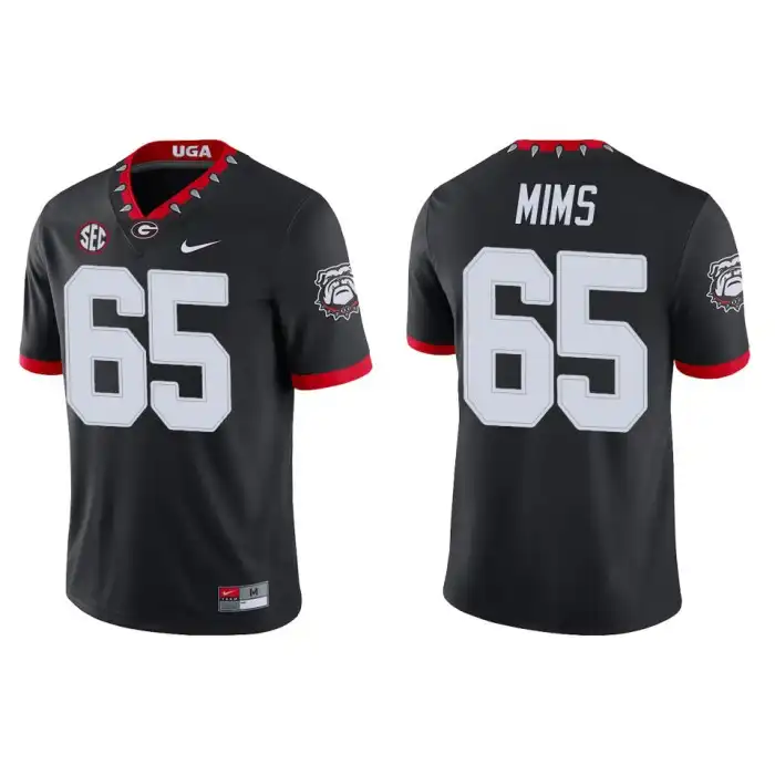 Amarius Mims Georgia Bulldogs Men's #65 Alternate Black College Game Football Jersey 2413OBSO2