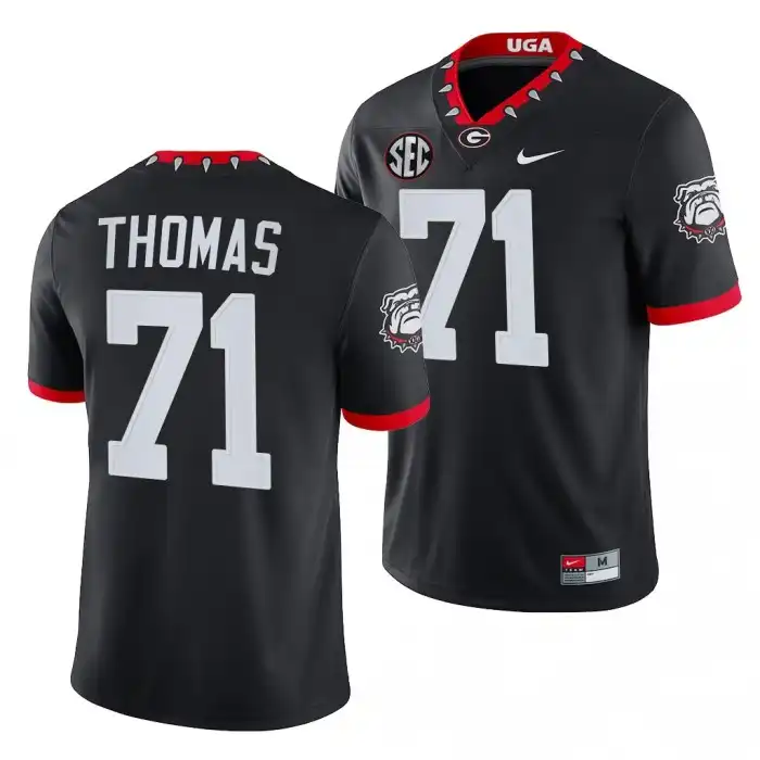 Andrew Thomas Georgia Bulldogs Men's #71 Mascot NFL Black College 100th Anniversary Alumni Football Jersey 2413HLLM5