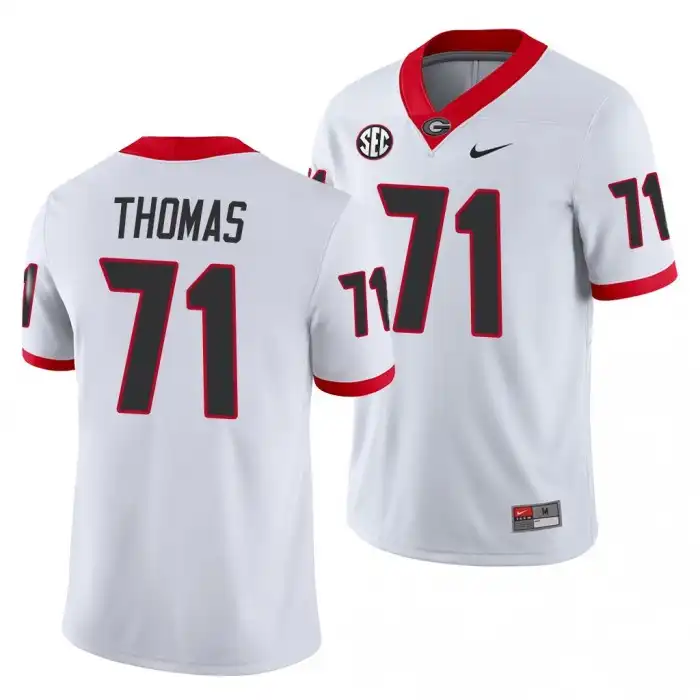 Andrew Thomas Georgia Bulldogs Men's #71 White Game College Away Football Jersey 2413JEXF6