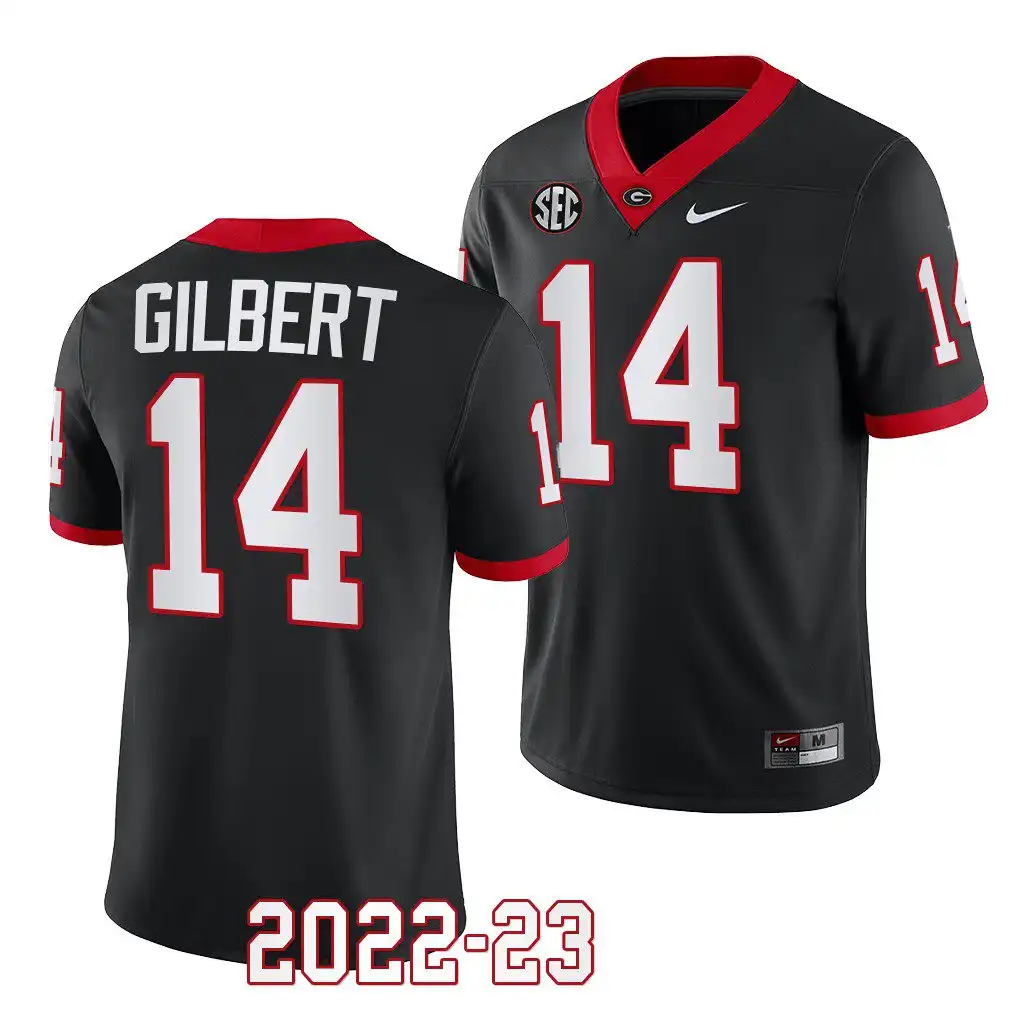 Arik Gilbert Georgia Bulldogs Men's #14 2022-23 Alternate College Black Football Jersey 2413BFNL3