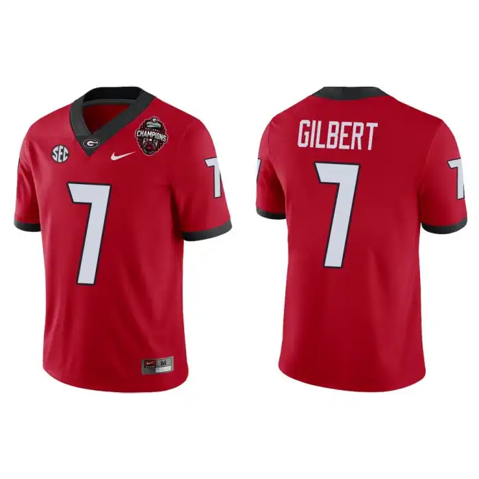 Arik Gilbert Georgia Bulldogs Men's #14 Playoff Game College 2022 National Champions Red Football Jersey 2413HWUQ4