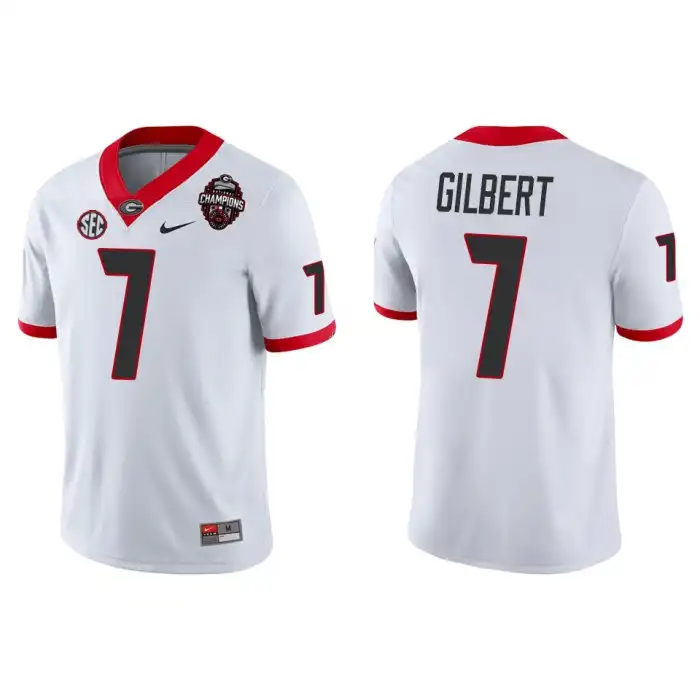 Arik Gilbert Georgia Bulldogs Men's #14 Playoff Game College 2022 National Champions White Football Jersey 2413YMZS7