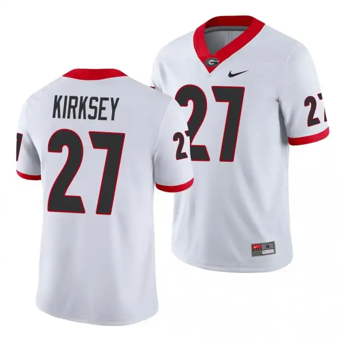 Austin Kirksey Georgia Bulldogs Men's #27 Game College White Football Jersey 2413WPJR4