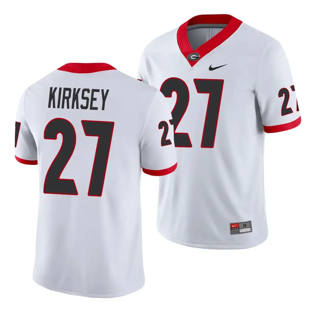 Austin Kirksey Georgia Bulldogs Men's #27 White College Game Football Jersey 2413LVVK4