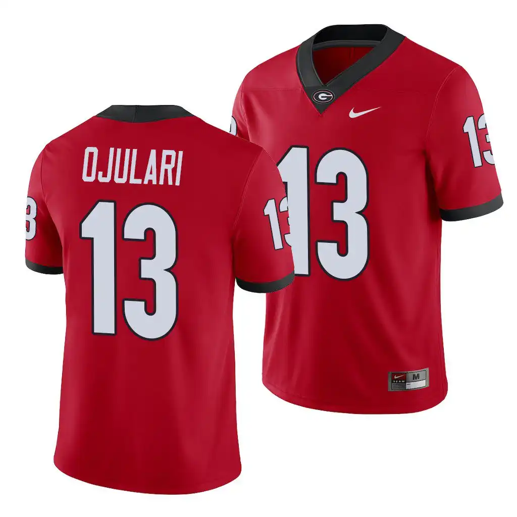 Azeez Ojulari Georgia Bulldogs Men's #13 Game College Red Football Jersey 2413DFGC4