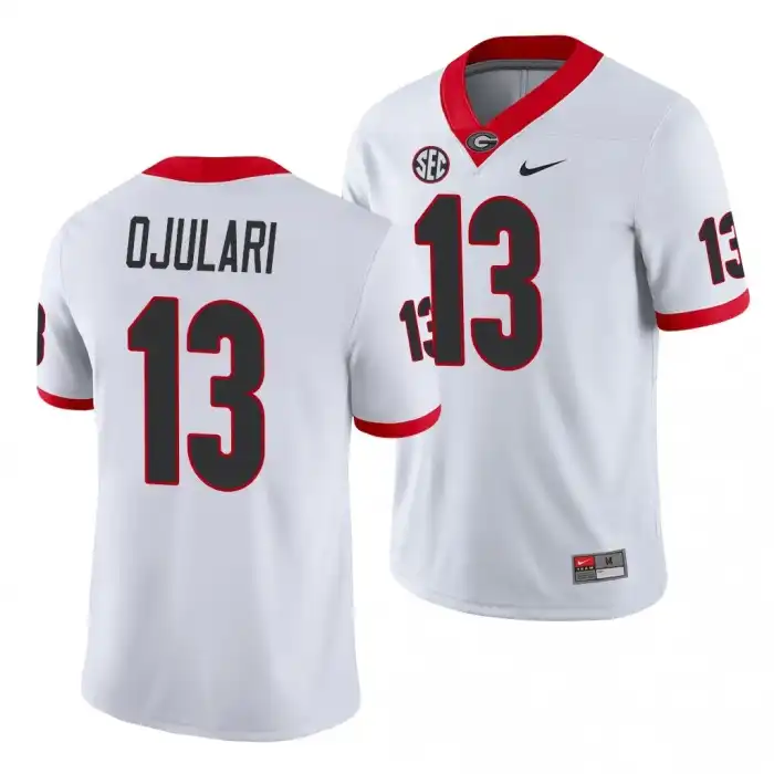 Azeez Ojulari Georgia Bulldogs Men's #13 Game College White Football Jersey 2413AGKF7