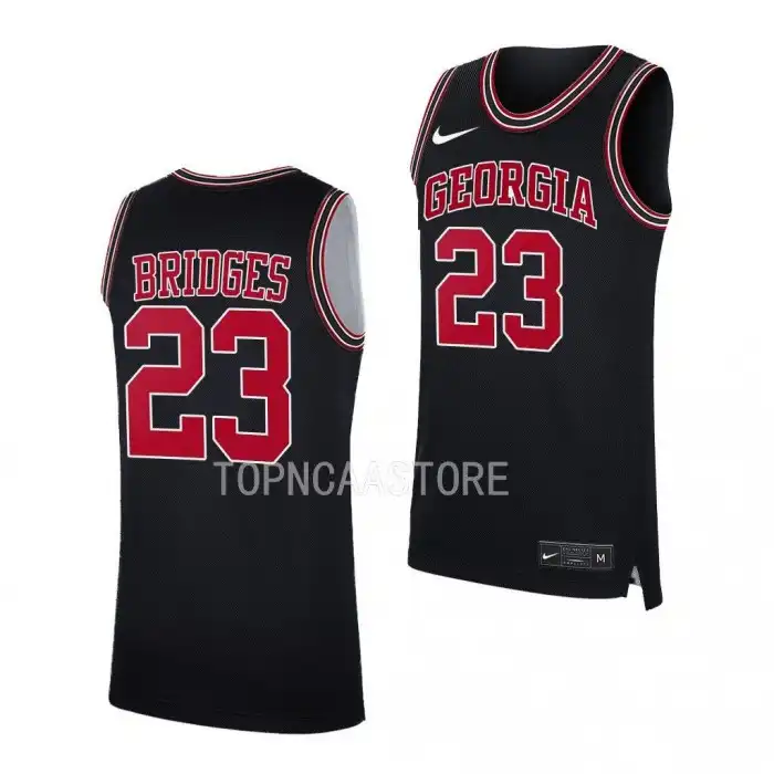 Braelen Bridges Georgia Bulldogs Men's #23 Throwback 2022-23 College Black Basketball Jersey 2413EQDT6