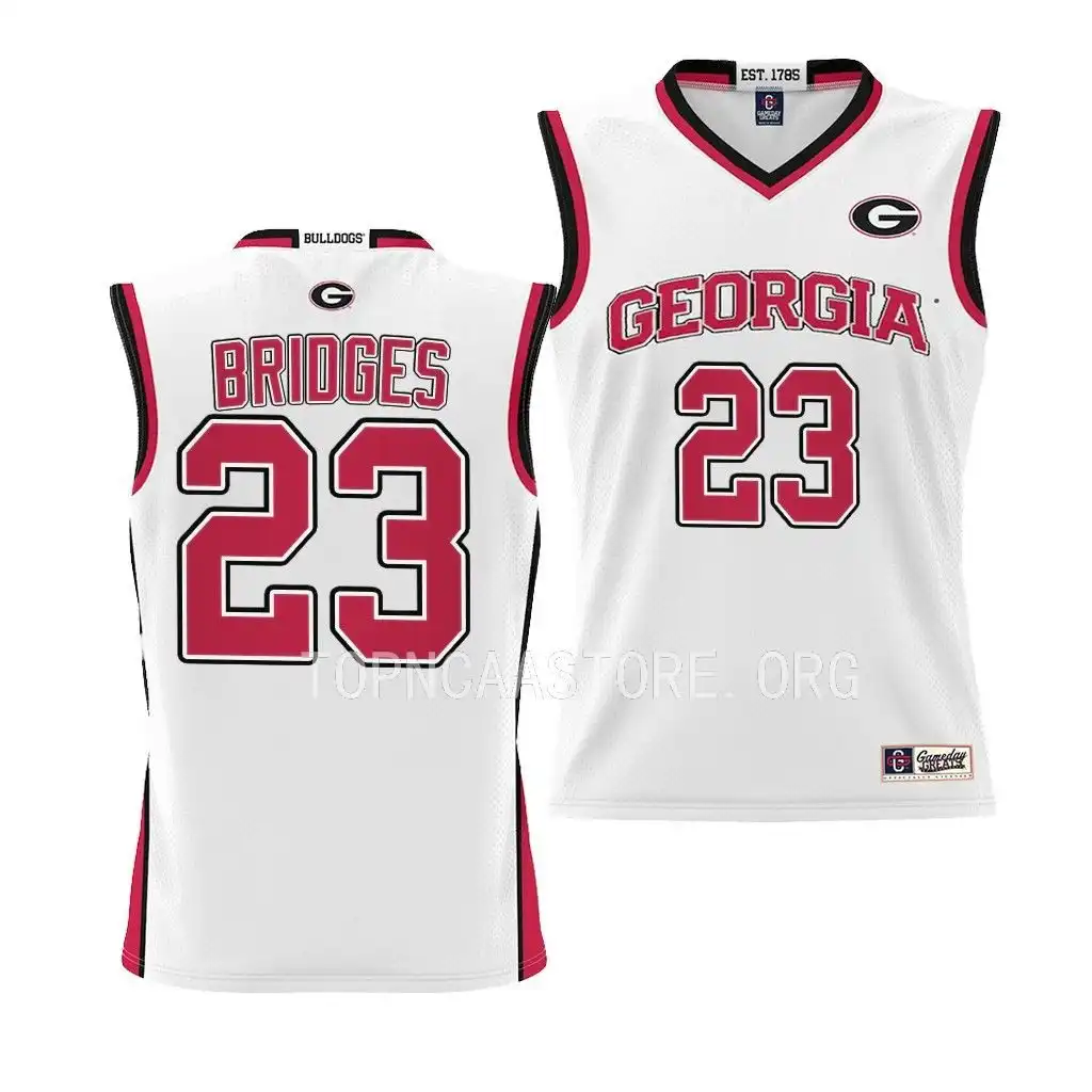 Braelen Bridges Georgia Bulldogs Youth #23 Pick-A-Player College White Basketball Jersey 2413GCFM7