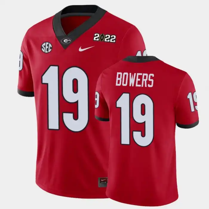 Brock Bowers Georgia Bulldogs Men's #19 2021 National Champions Red College Game Football Jersey 2413MJKK5