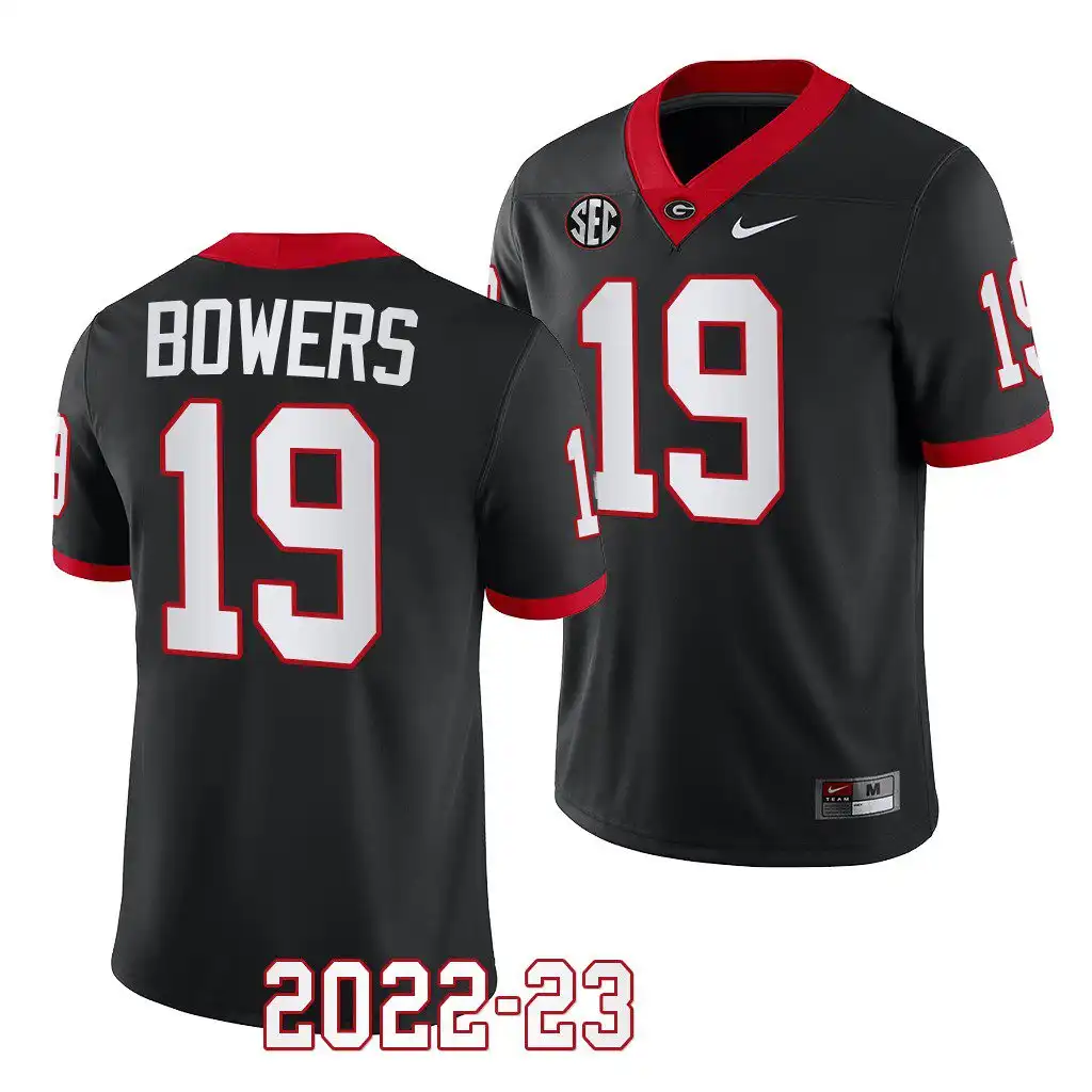 Brock Bowers Georgia Bulldogs Men's #19 2022-23 Alternate College Black Football Jersey 2413ATJC7