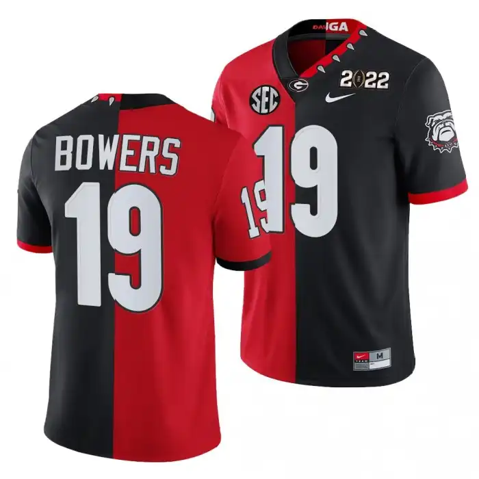 Brock Bowers Georgia Bulldogs Men's #19 2022 National Champions Black College hip Split Edition Football Jersey 2413LDPV2