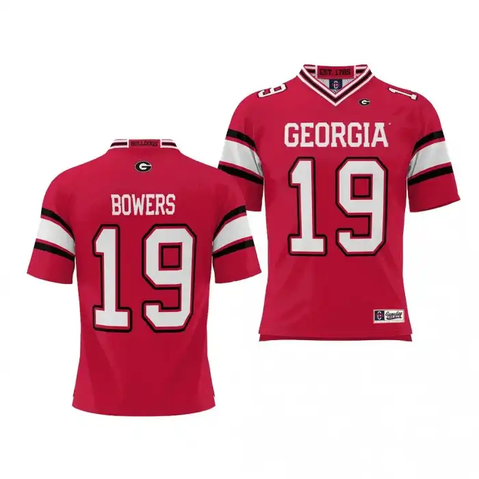 Brock Bowers Georgia Bulldogs Men's #19 NIL Red College Player Football Jersey 2413HCUV6