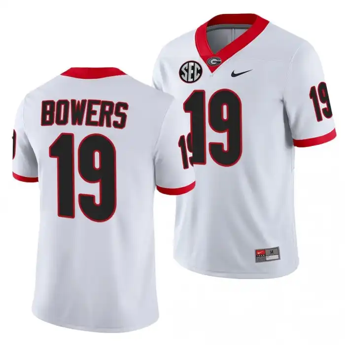 Brock Bowers Georgia Bulldogs Men's #19 White College Football Jersey 2413ZUIY7