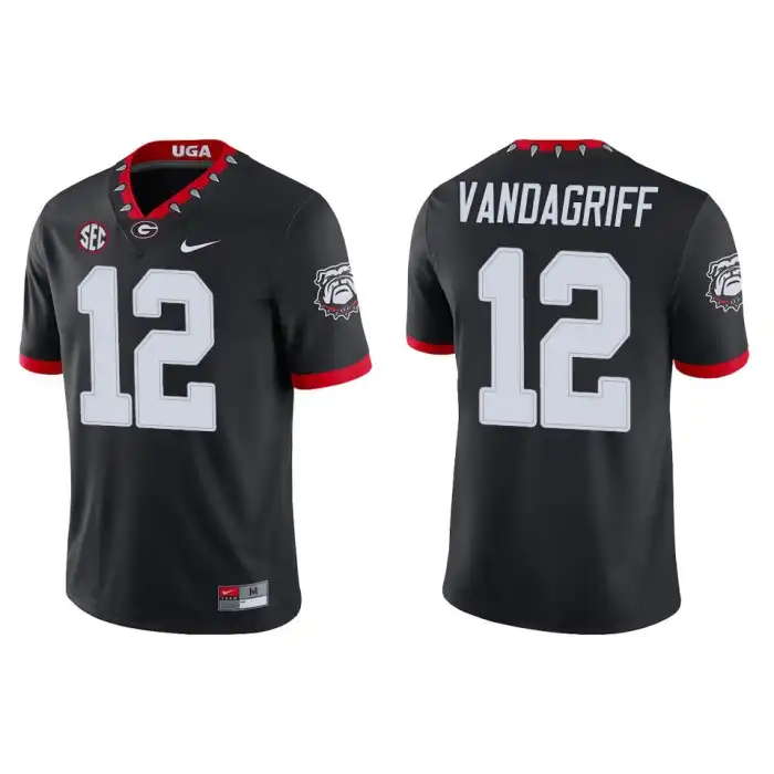 Brock Vandagriff Georgia Bulldogs Men's #12 Alternate Black College Game Football Jersey 2413GEGZ0