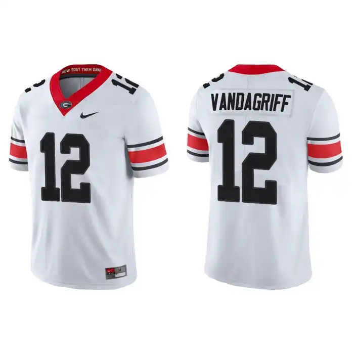 Brock Vandagriff Georgia Bulldogs Men's #12 Alternate White College Game Football Jersey 2413EKNP8