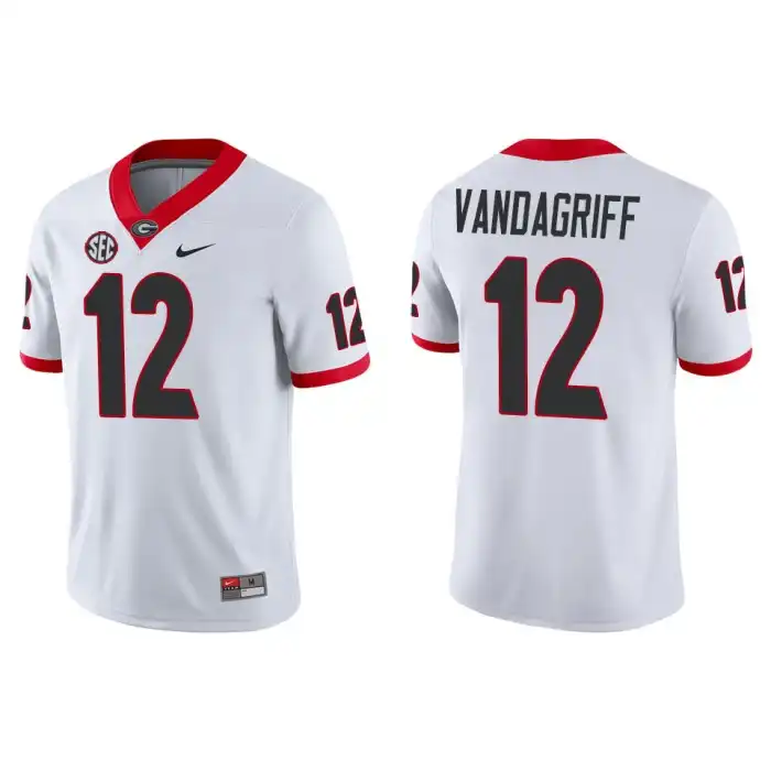 Brock Vandagriff Georgia Bulldogs Men's #12 Game College White Football Jersey 2413UEGT3