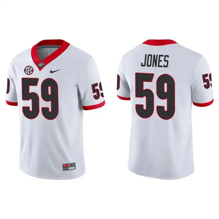 Broderick Jones Georgia Bulldogs Men's #59 Game College White Football Jersey 2413MBAZ4