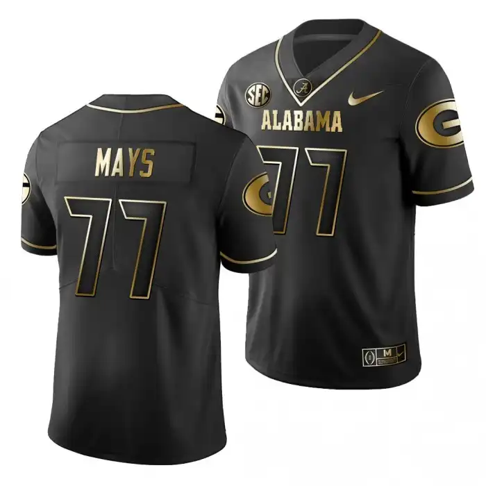 Cade Mays Georgia Bulldogs Men's #77 2019 Limited College Black Golden Edition Football Jersey 2413EVSD1