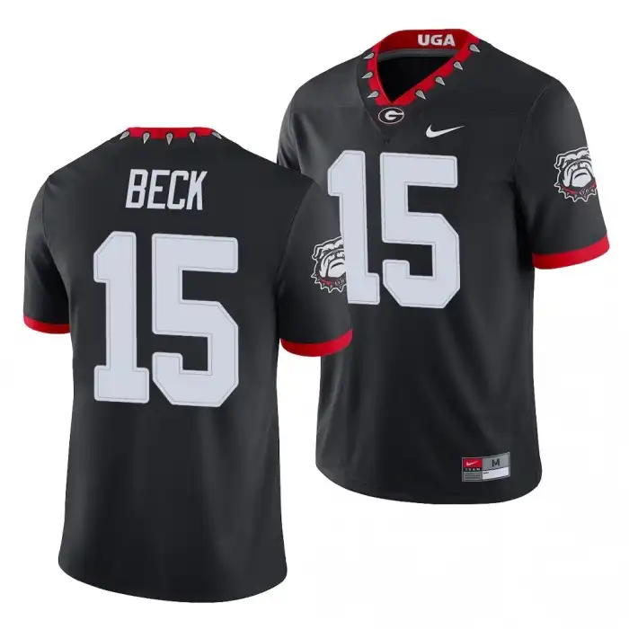 Carson Beck Georgia Bulldogs Men's #15 Alternate Black College Game Football Jersey 2413PPOH7