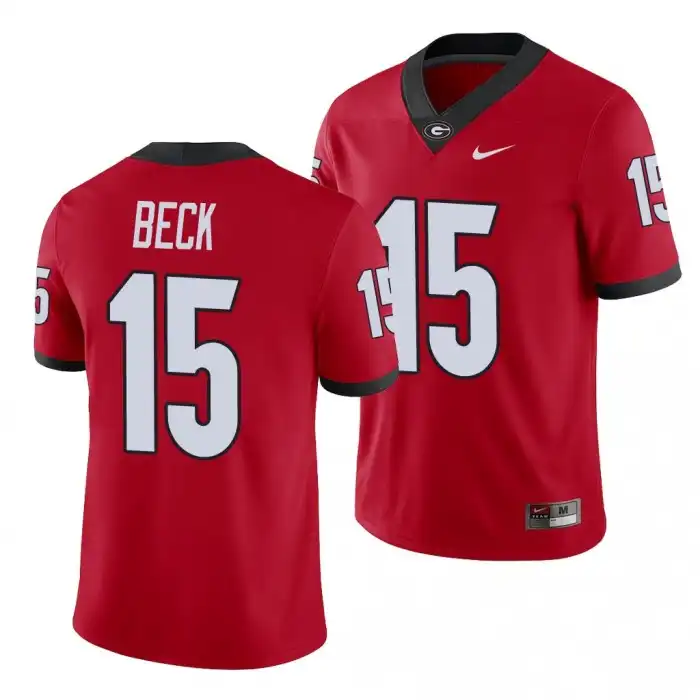 Carson Beck Georgia Bulldogs Men's #15 Alumni Red College Player Football Jersey 2413QYPZ7