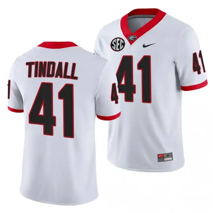 Channing Tindall Georgia Bulldogs Men's #41 White College Football Jersey 2413WXUY7