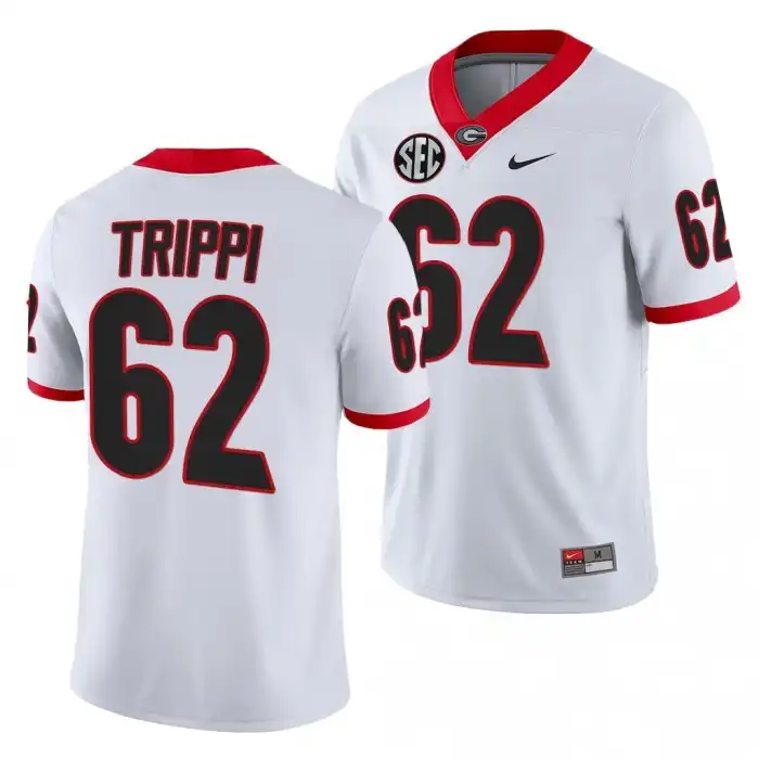 Charley Trippi Georgia Bulldogs Men's #62 White College Football Jersey 2413GAPE7