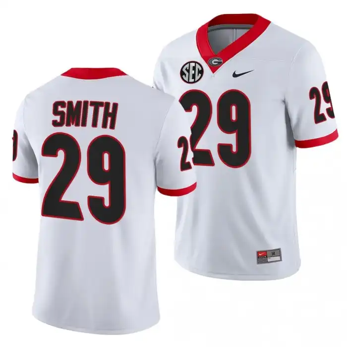 Christopher Smith Georgia Bulldogs Men's #29 White College Football Jersey 2413SBEQ1