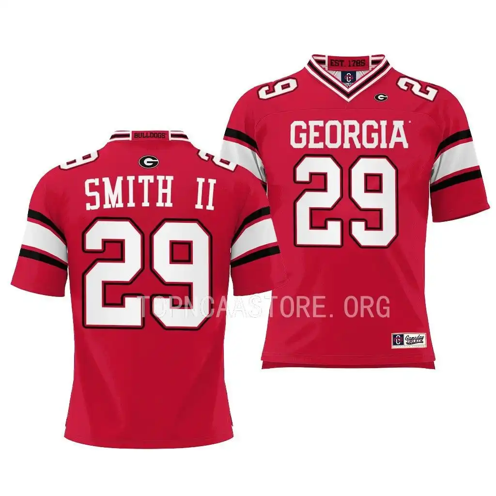 Christopher Smith Georgia Bulldogs Youth #29 Red College Pick-A-Player Football Jersey 2413HNFC4