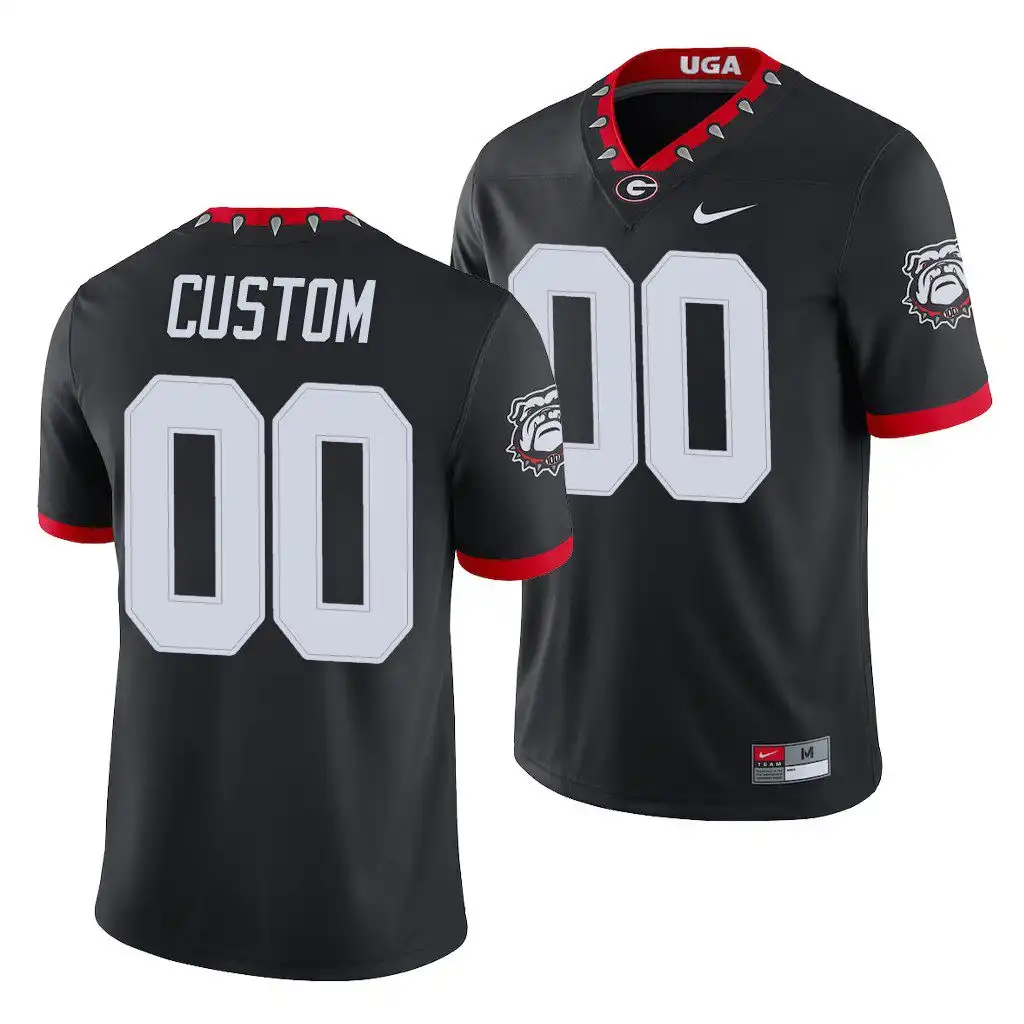 Custom Georgia Bulldogs Men's #00 Black Game College Alternate Football Jersey 2413AHLT3