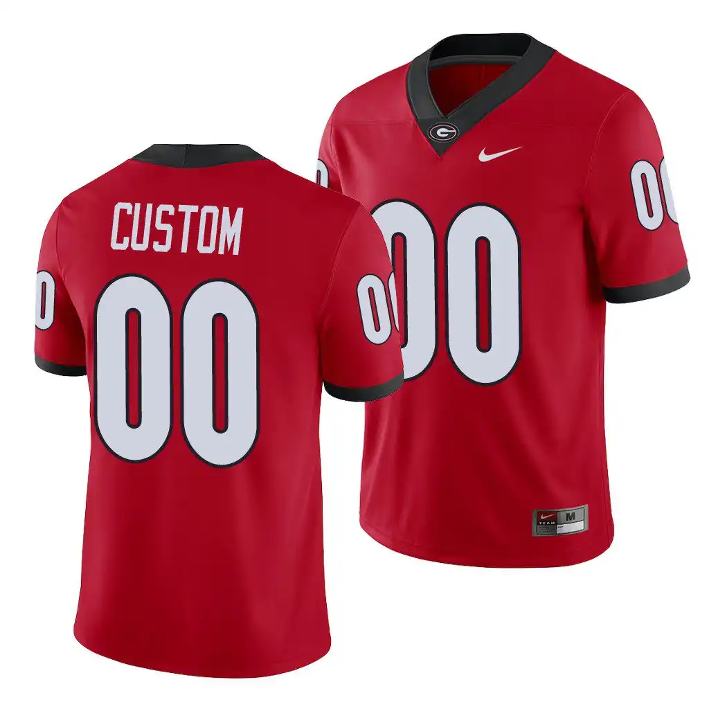 Custom Georgia Bulldogs Men's #00 Red Player College Alumni Football Jersey 2413WYRU7