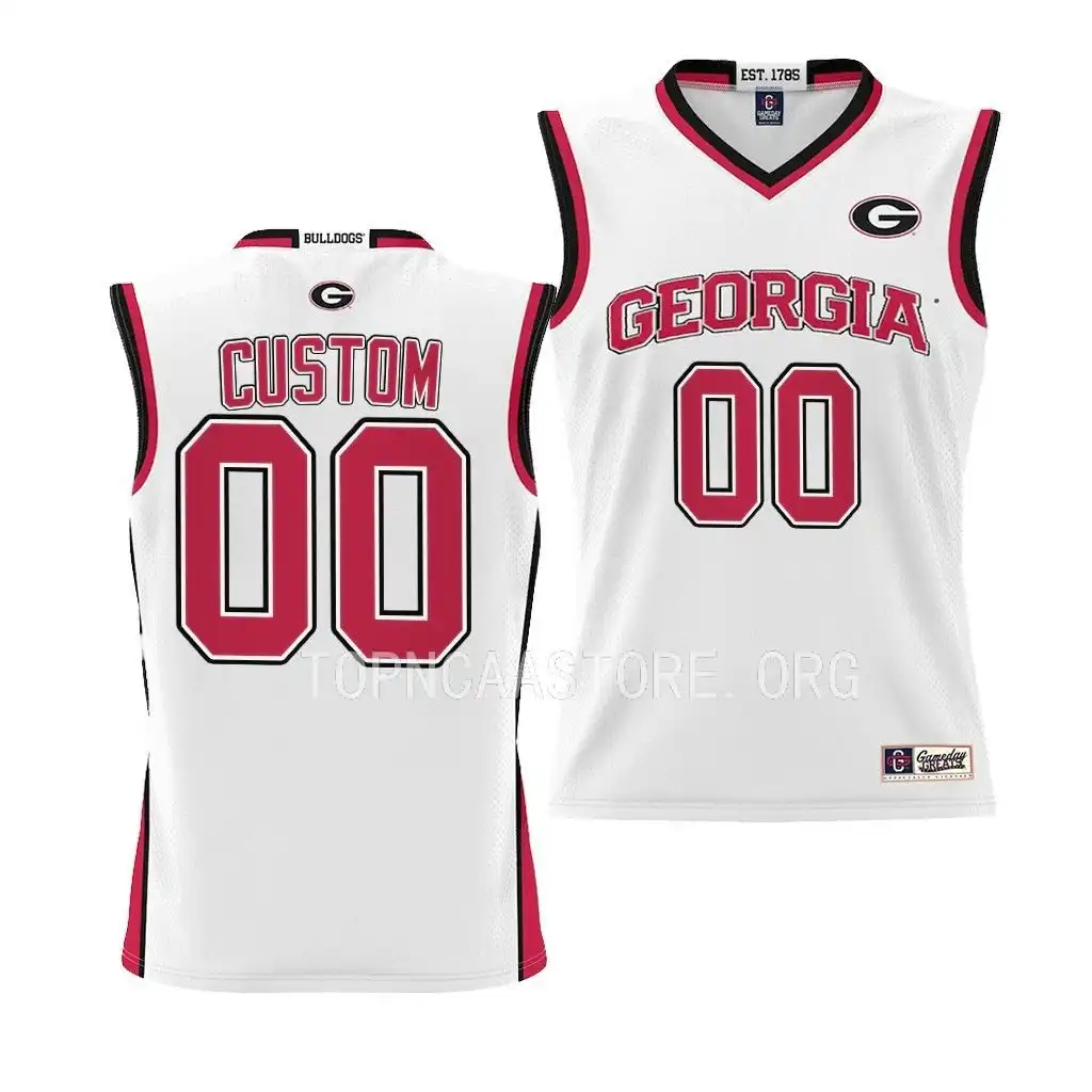 Custom Georgia Bulldogs Youth #00 Pick-A-Player College White Basketball Jersey 2413VJNR1