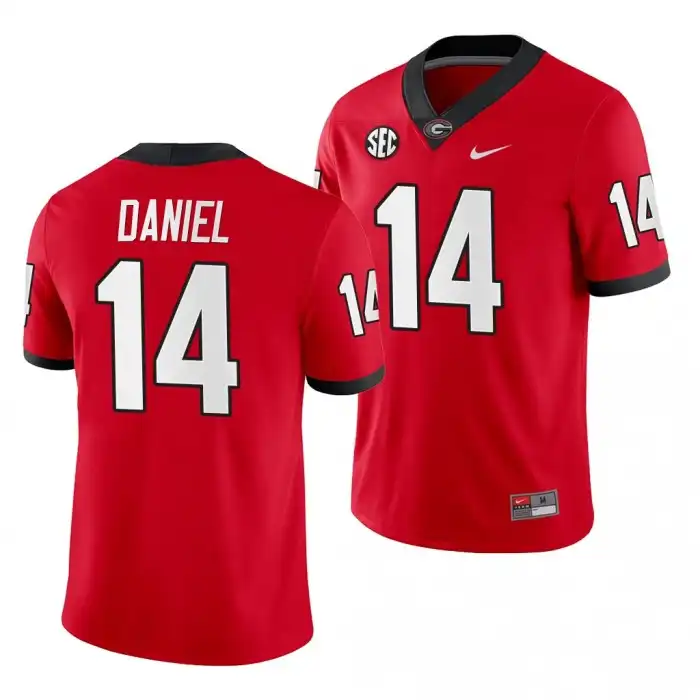 D.J. Daniel Georgia Bulldogs Men's #14 Red Game College Home Football Jersey 2413YNVU1