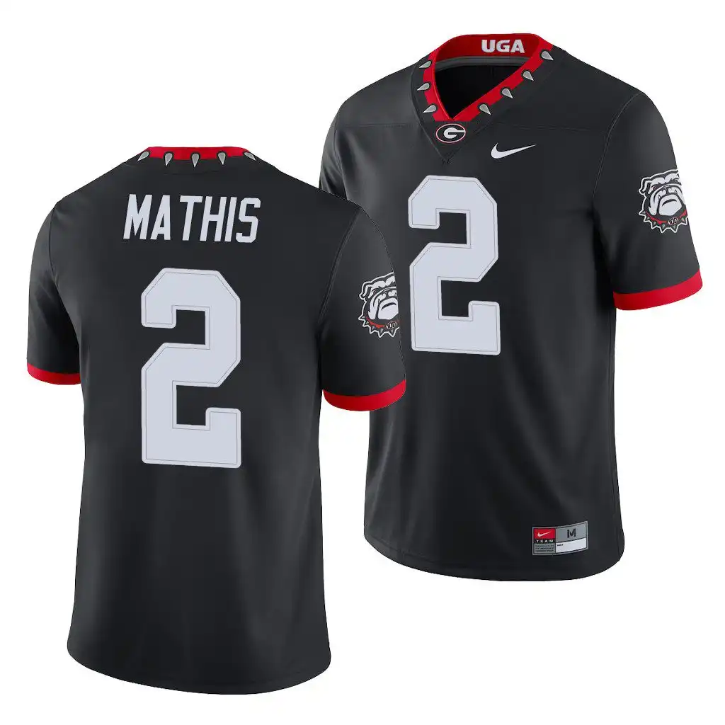 D'Wan Mathis Georgia Bulldogs Men's #2 Black Game College Alternate Football Jersey 2413DXYP0