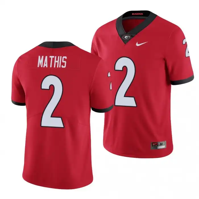 D'Wan Mathis Georgia Bulldogs Men's #2 Limited College Red Football Jersey 2413ODFH1