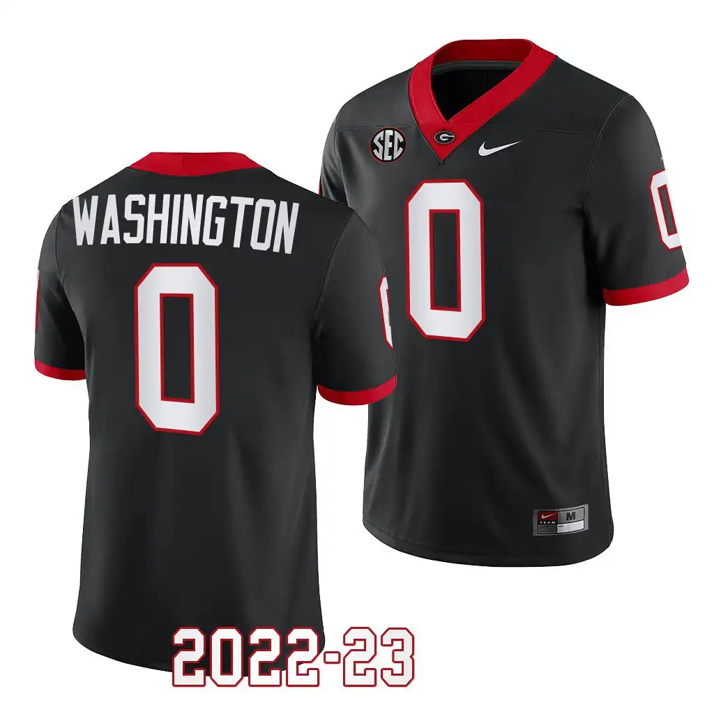 Darnell Washington Georgia Bulldogs Men's #0 2022-23 Alternate College Black Football Jersey 2413HQHA8