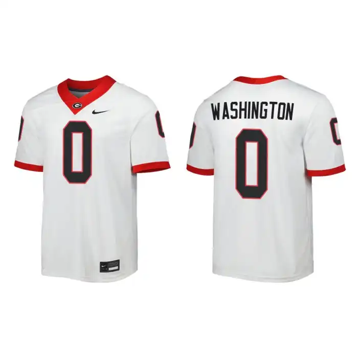 Darnell Washington Georgia Bulldogs Men's #0 Away White College Game Football Jersey 2413ZAZW2