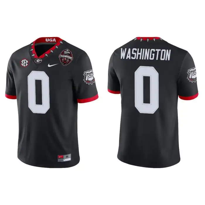 Darnell Washington Georgia Bulldogs Men's #0 Playoff Game College 2022 National Champions Black Football Jersey 2413ZWBR8