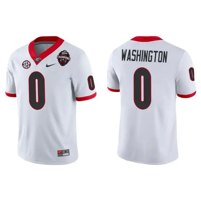 Darnell Washington Georgia Bulldogs Men's #0 Playoff Game College 2022 National Champions White Football Jersey 2413DFNB2