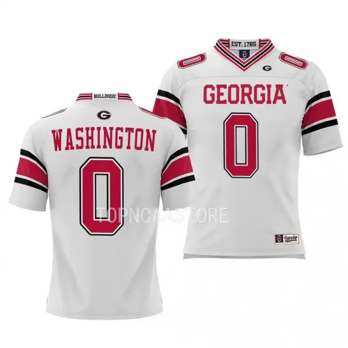 Darnell Washington Georgia Bulldogs Youth #0 White College Pick-A-Player Football Jersey 2413NMOE0