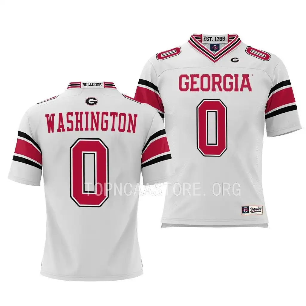 Darnell Washington Georgia Bulldogs Youth #0 White College Pick-A-Player Football Jersey 2413PCQO0