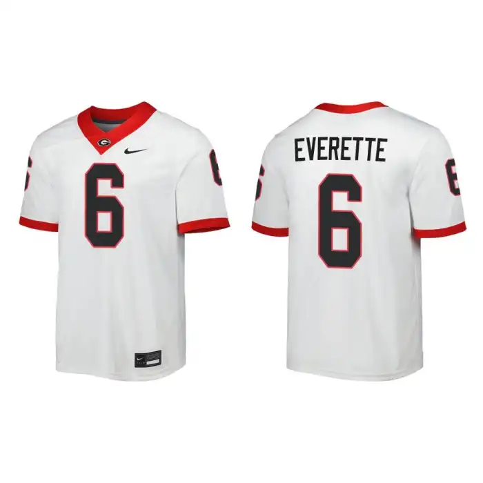 Daylen Everette Georgia Bulldogs Men's #6 Away White College Game Football Jersey 2413WGJK5